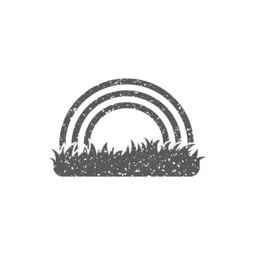 Grunge icon - Rainbow Stock Illustration