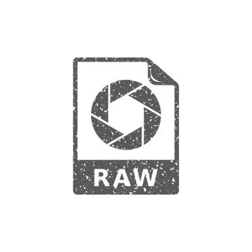 Grunge icon - RAW file format Stock Illustration