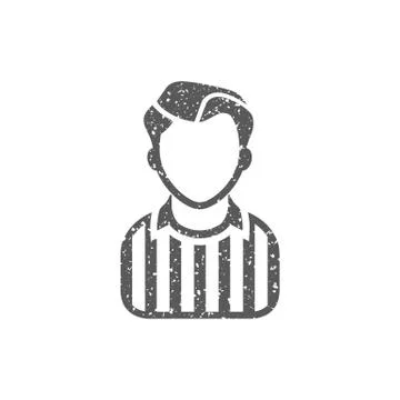 Grunge icon - Referee avatar Stock Illustration