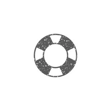 Grunge icon - Ring buoy Stock Illustration