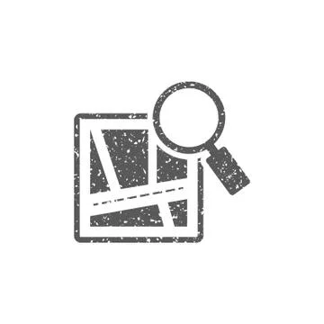 Grunge icon - Road map Stock Illustration