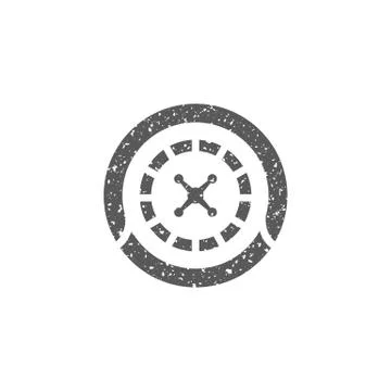 Grunge icon - Roulette table Stock Illustration