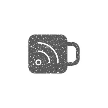 Grunge icon - RSS Feed cup Stock Illustration