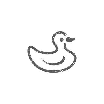 Grunge icon - Rubber duck Stock Illustration