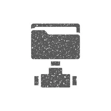 Grunge icon - Shared folder Stock Illustration