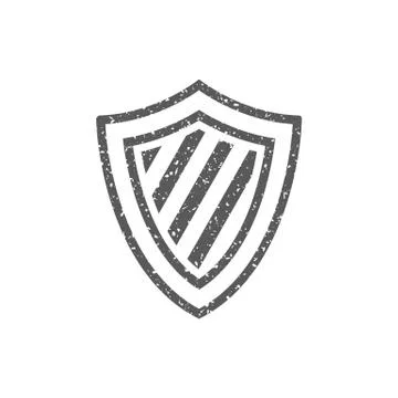 Grunge icon - Shield Stripe Stock Illustration