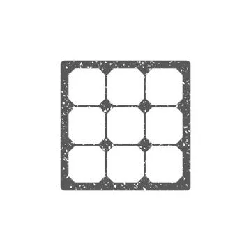 Grunge icon - Solar panel Stock Illustration