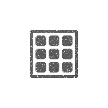 Grunge icon - Solar panel Stock Illustration