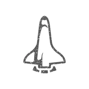 Grunge icon - Space shuttle Stock Illustration