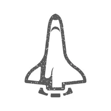 Grunge icon - Space shuttle Stock Illustration