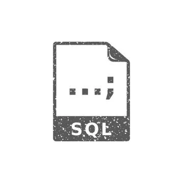 Grunge icon - SQL File format 스톡 일러스트
