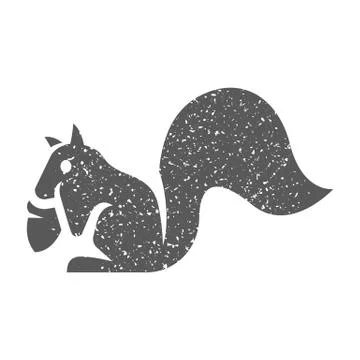 Grunge icon - Squirrel Stock Illustration