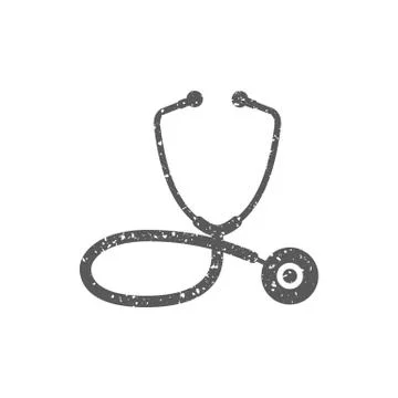 Grunge icon - Stethoscope Stock Illustration
