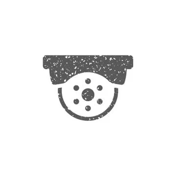 Grunge icon - Surveillance camera Stock Illustration