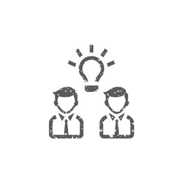 Grunge icon - Teamwork Stock Illustration