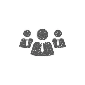 Grunge icon - Teamwork Stock Illustration