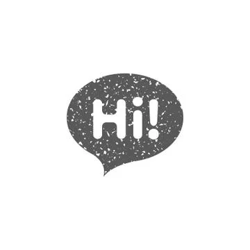 Grunge icon - Text bubble Ilustração Stock