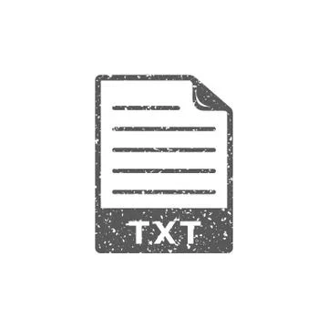 Grunge icon - Text file format Stock Illustration