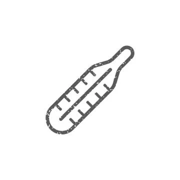 Grunge icon - Thermometer Stock Illustration