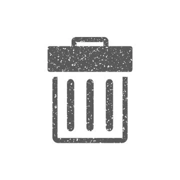 Grunge icon - Trash bin Stock Illustration