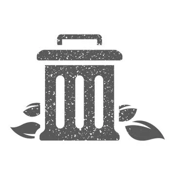 Grunge icon - Trash bin Stock Illustration