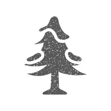 Grunge icon - Tree Stock Illustration