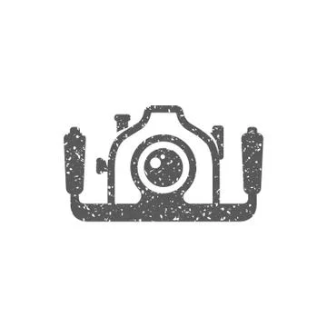 Grunge icon - Underwater camera Stock Illustration