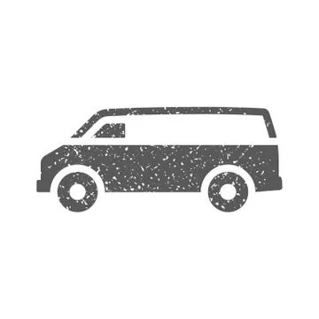 Grunge icon - Van car Stock Illustration