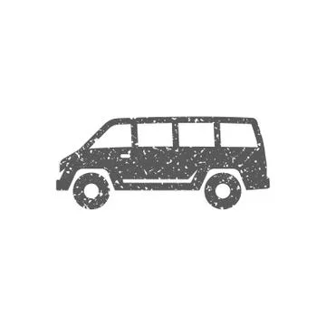 Grunge icon - Van car Stock Illustration