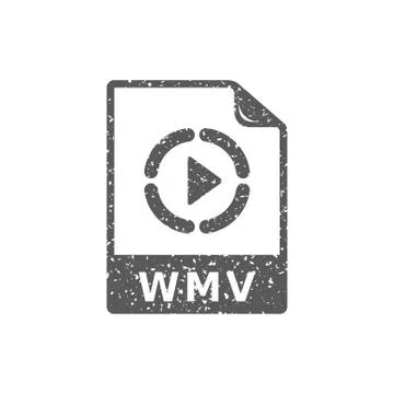 Grunge icon - Video file format Stock Illustration