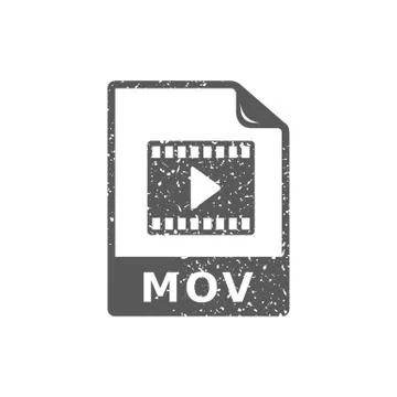 Grunge icon - Video file Stock Illustration