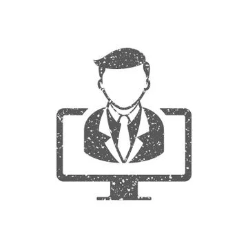 Grunge icon - Webinar Stock Illustration