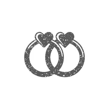 Grunge icon - Wedding ring Stock Illustration