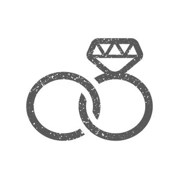 Grunge icon - Wedding Ring Stock Illustration