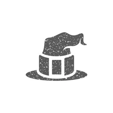 Grunge icon - Wich hat Stock Illustration