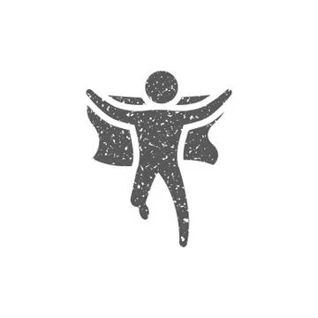 Grunge icon -  Wining sprinter Stock Illustration