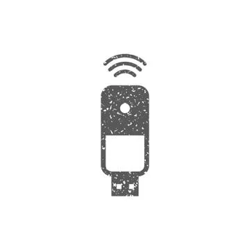 Grunge icon - Wireless receiver Stock Illustration