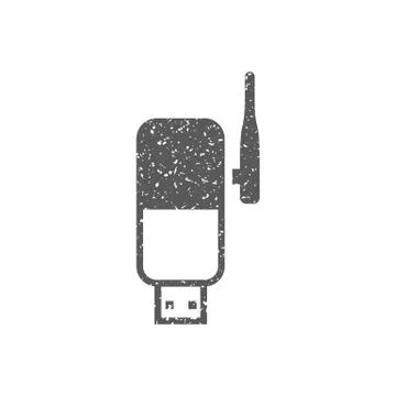 Grunge icon - Wireless receiver Stock Illustration