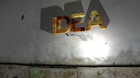 Grunge idea text on the wall 3d illustration Stock Illustration