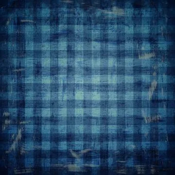 Grunge illustration of checkered fabric pattern Stock Illustration