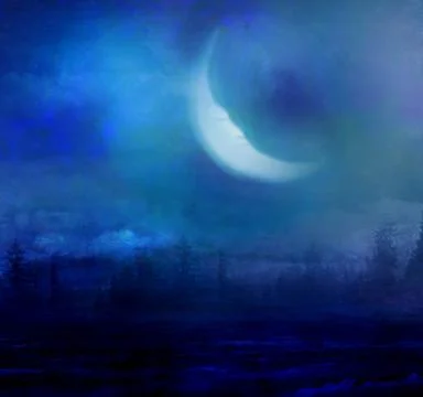 Grunge image of moon landscape Stock Illustration