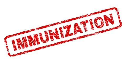 Grunge IMMUNIZATION Rounded Rectangle Stamp 스톡 일러스트
