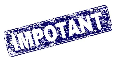 Grunge IMPOTANT Framed Rounded Rectangle Stamp Illustrazione stock