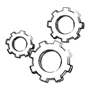 Grunge industry gears engineering technology process Stock Illustration