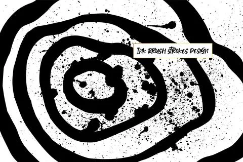 Grunge ink brush strokes elements. Black paint brush, stroke, line, grunge Stock Illustration