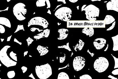 Grunge ink brush strokes elements. Black paint brush, stroke, line, grunge Stock Illustration