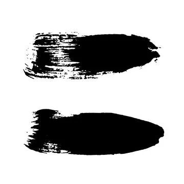 Grunge ink brush strokes elements. Black paint brush, stroke, line, grunge 스톡 일러스트