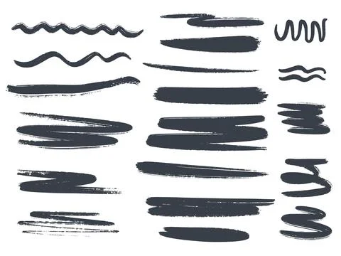 Grunge ink pencil texture set Stockillustratie