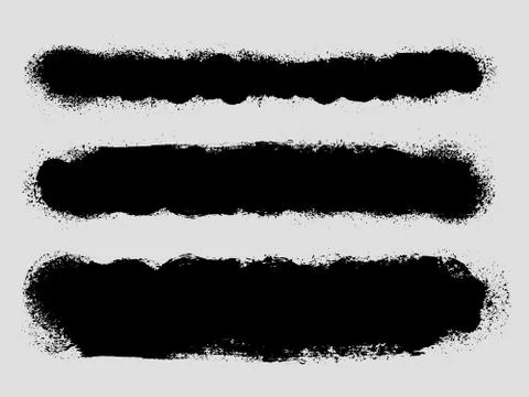 Grunge ink splattered background textures (divider, backdrop stripe , frame) Stock Illustration