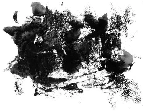 Grunge ink texture isolated on white Stock Illustration